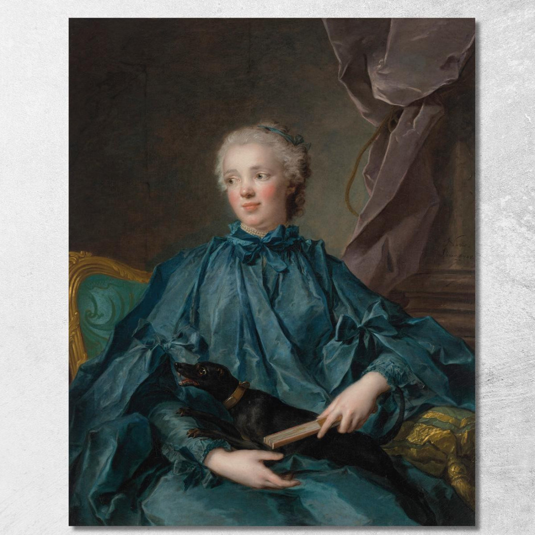 Ritratto Di Marie Rose Larlan De Rochefort Marchesa De Nétumières Jean-Marc Nattier jmn30 quadro stampato su tela Ritratto Di Marie Rose Larlan De Rochefort Marchesa De Nétumières Jean-Marc Nattier jmn30 quadro stampato su tela