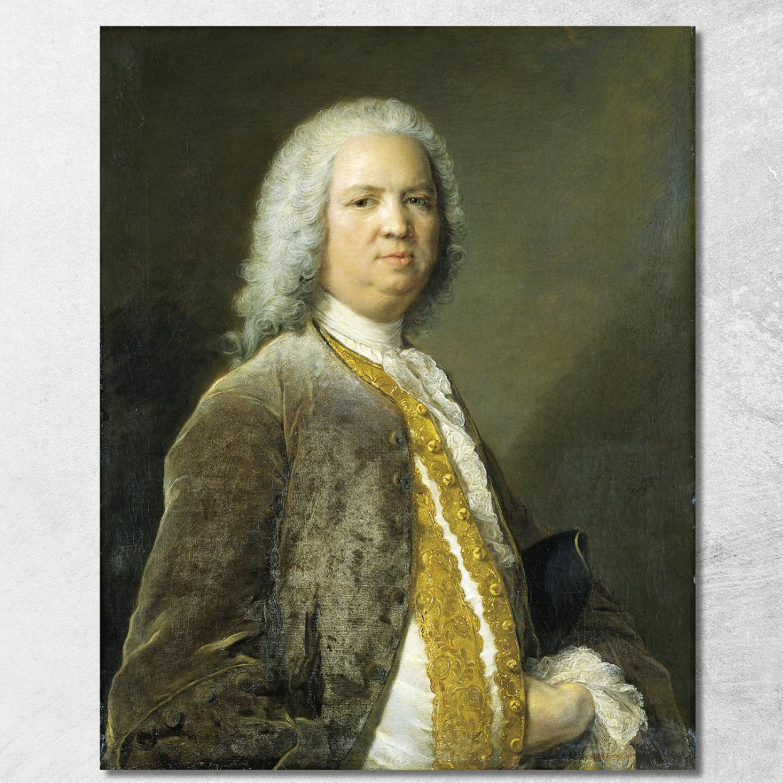 Ritratto Del Banchiere Di Francoforte Johann Georg Leerse Jean-Marc Nattier jmn33 quadro stampato su tela Ritratto Del Banchiere Di Francoforte Johann Georg Leerse Jean-Marc Nattier jmn33 quadro stampato su tela