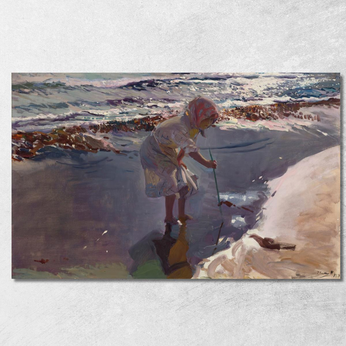 Alla Ricerca Di Frutti Di Mare Sulla Spiaggia Di Valencia Joaquín Sorolla jsr12 quadro stampato su tela Alla Ricerca Di Frutti Di Mare Sulla Spiaggia Di Valencia Joaquín Sorolla jsr12 quadro stampato su tela