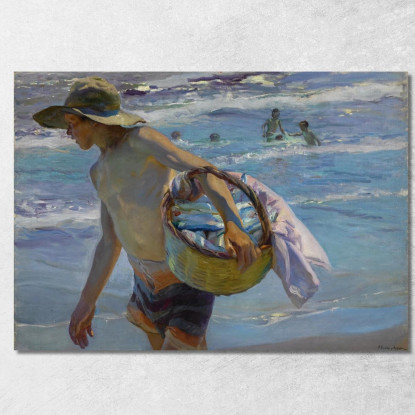 Il Pescatore Joaquín Sorolla jsr30 quadro stampato su tela