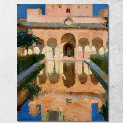 Sala Degli Ambasciatori Alhambra Granada Joaquín Sorolla jsr43 quadro stampato su tela