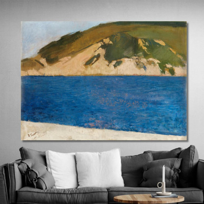 Monte Ulía San Sebastián Joaquín Sorolla jsr62 quadro stampato su tela