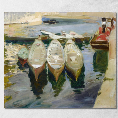 Porto Di Guetaria Paesi Baschi Il Porto Basco Di Guetaria Joaquín Sorolla jsr89 quadro stampato su tela