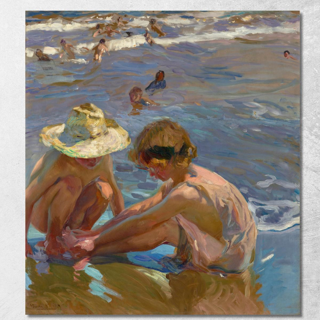 Il Piede Ferito Joaquín Sorolla jsr113 quadro stampato su tela Il Piede Ferito Joaquín Sorolla jsr113 quadro stampato su tela