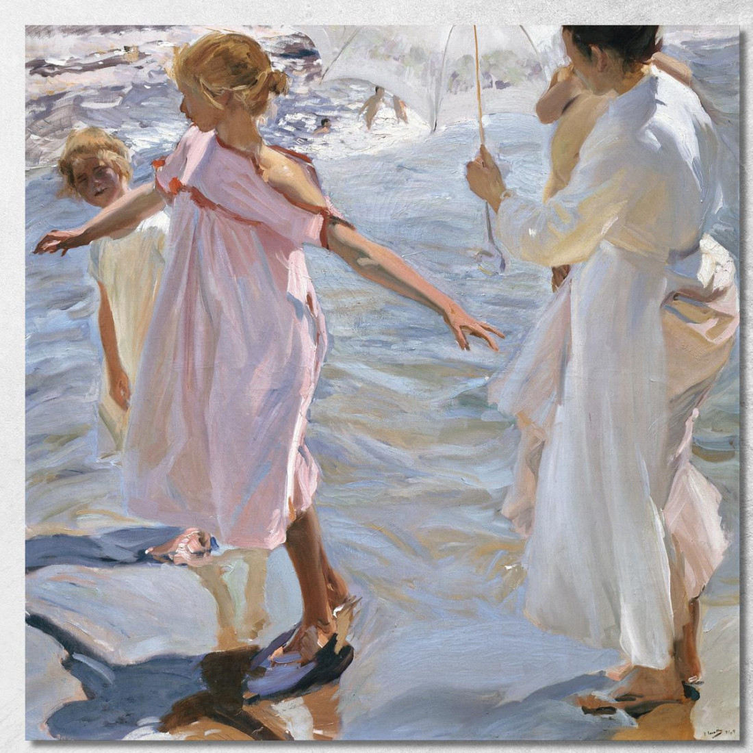 Tempo Per Un Bagno A Valencia Joaquín Sorolla jsr114 quadro stampato su tela Tempo Per Un Bagno A Valencia Joaquín Sorolla jsr114 quadro stampato su tela