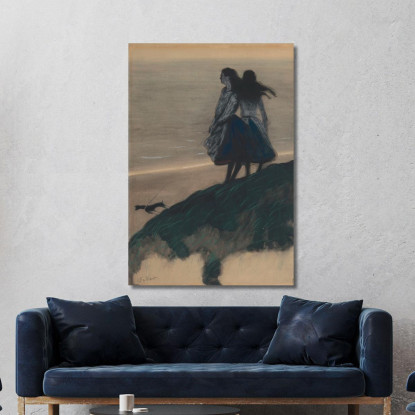 Ragazze Su Una Duna Léon Spilliaert lsp49 quadro stampato su tela