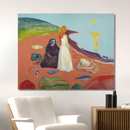 Due Donne Sulla Riva Ii Edvard Munch em379 quadro stampato su tela