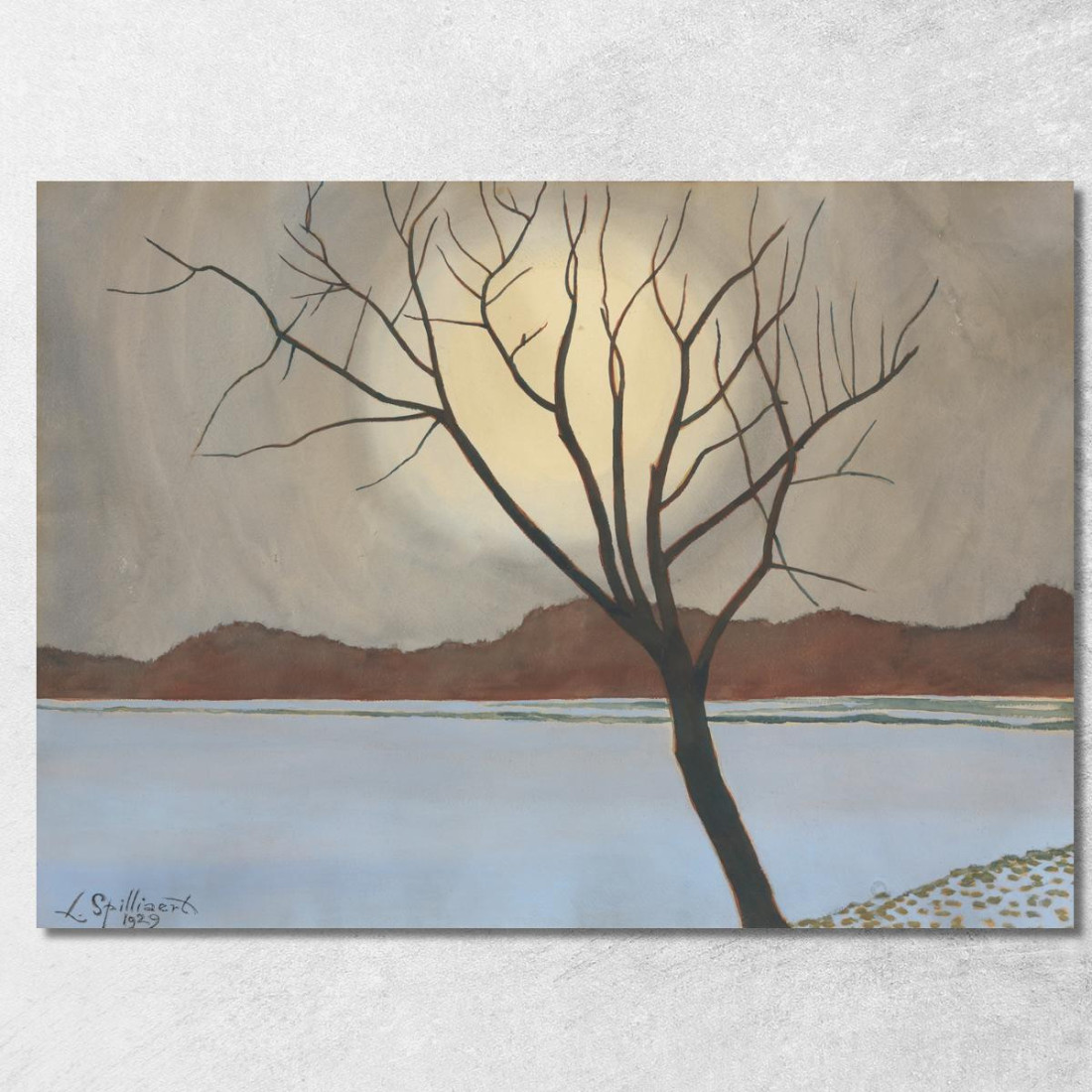 Paesaggio Con Albero In Primo Piano Léon Spilliaert lsp65 quadro stampato su tela Paesaggio Con Albero In Primo Piano Léon Spilliaert lsp65 quadro stampato su tela
