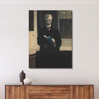 Autoritratto Con Taccuino Blu Léon Spilliaert lsp98 quadro stampato su tela