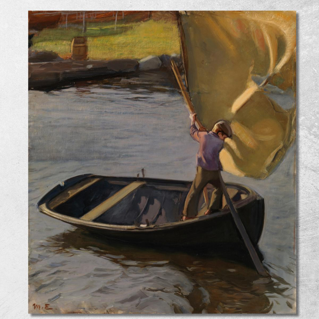Ragazzo E Vela Magnus Enckell mek9 quadro stampato su tela Ragazzo E Vela Magnus Enckell mek9 quadro stampato su tela