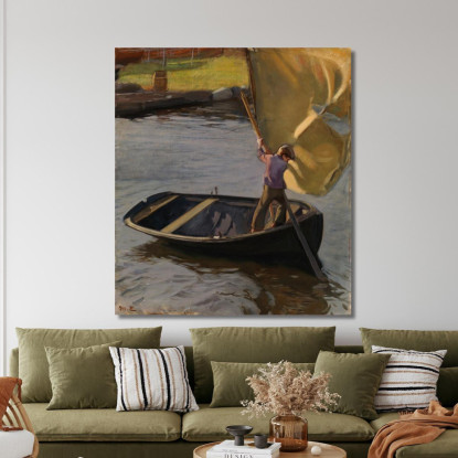 Ragazzo E Vela Magnus Enckell mek9 quadro stampato su tela