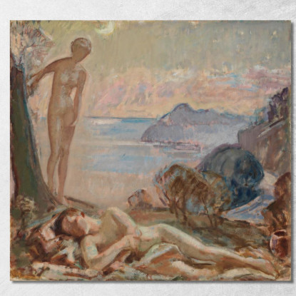 Diana Ed Endimione Magnus Enckell mek14 quadro stampato su tela