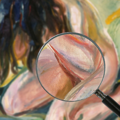 Nudo Piangente Edvard Munch em390 quadro stampato su tela