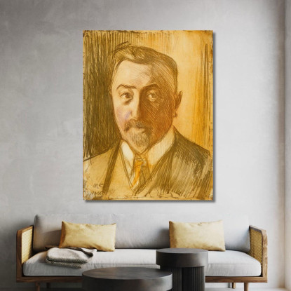Ritratto Del Ciambellano Hjalmar Linder Magnus Enckell mek50 quadro stampato su tela