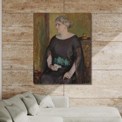 Ritratto Della Signora Lydia Keirkner Magnus Enckell mek54 quadro stampato su tela