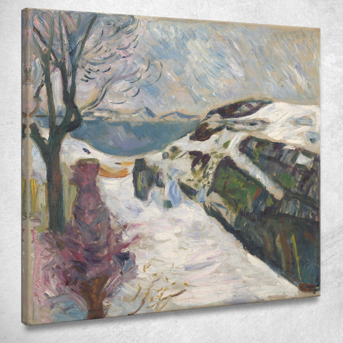 Paesaggio Invernale Da Kragerø Edvard Munch em395 quadro stampato su tela Paesaggio Invernale Da Kragerø Edvard Munch em395 quadro stampato su tela