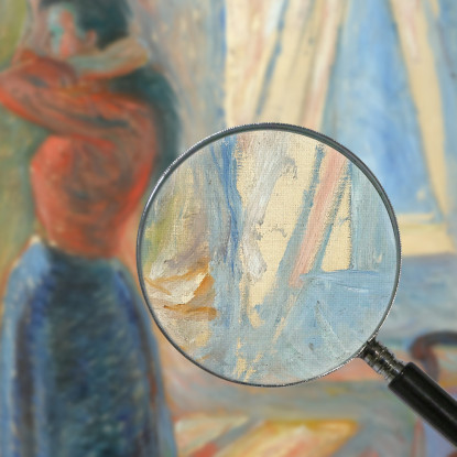 Donna Che Si Guarda Allo Specchio Edvard Munch em401 quadro stampato su tela