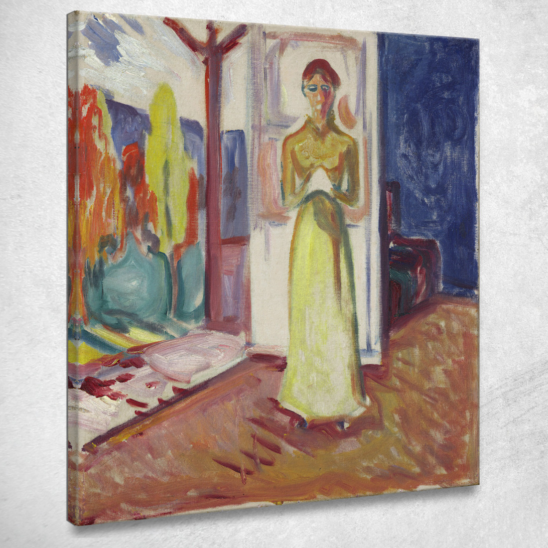 Donna In Piedi Sulla Soglia Edvard Munch em403 quadro stampato su tela Donna In Piedi Sulla Soglia Edvard Munch em403 quadro stampato su tela