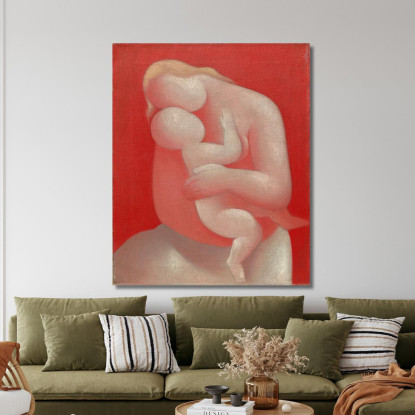 Madonna Rosa Madre Mikuláš Galanda mgl75 quadro stampato su tela