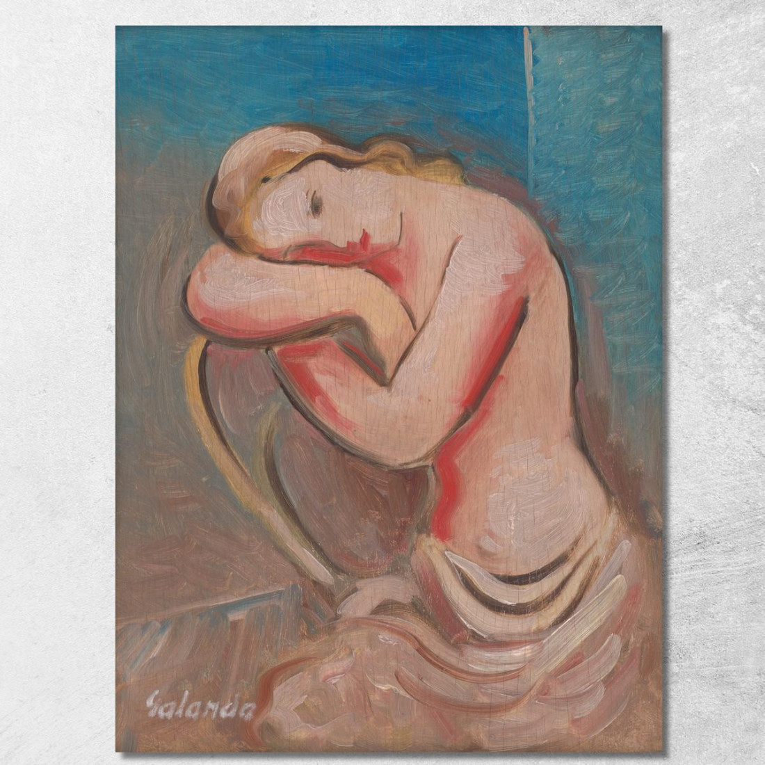 Modello Seduto Mikuláš Galanda mgl98 quadro stampato su tela Modello Seduto Mikuláš Galanda mgl98 quadro stampato su tela