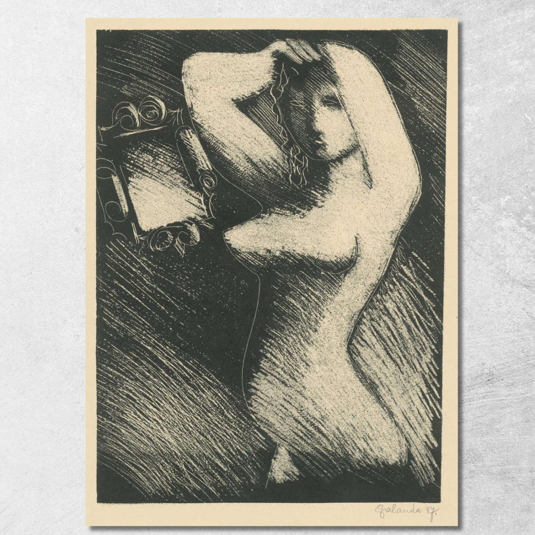 Donna Davanti Allo Specchio Mikuláš Galanda mgl135 quadro stampato su tela Donna Davanti Allo Specchio Mikuláš Galanda mgl135 quadro stampato su tela
