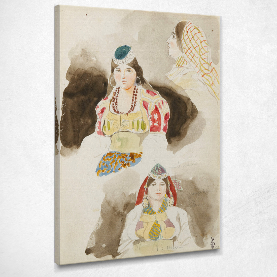 Album Di Viaggio In Marocco Eugène Delacroix edx7 quadro stampato su tela Album Di Viaggio In Marocco Eugène Delacroix edx7 quadro stampato su tela