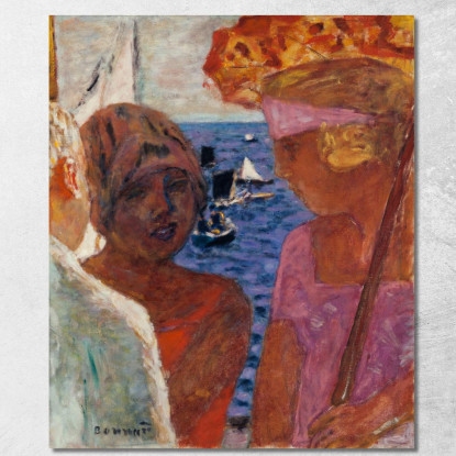 Conversazione Ad Arcachon Pierre Bonnard pbn7 quadro stampato su tela