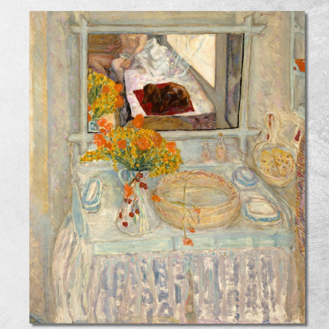 Toeletta E Specchio Pierre Bonnard pbn9 quadro stampato su tela Toeletta E Specchio Pierre Bonnard pbn9 quadro stampato su tela