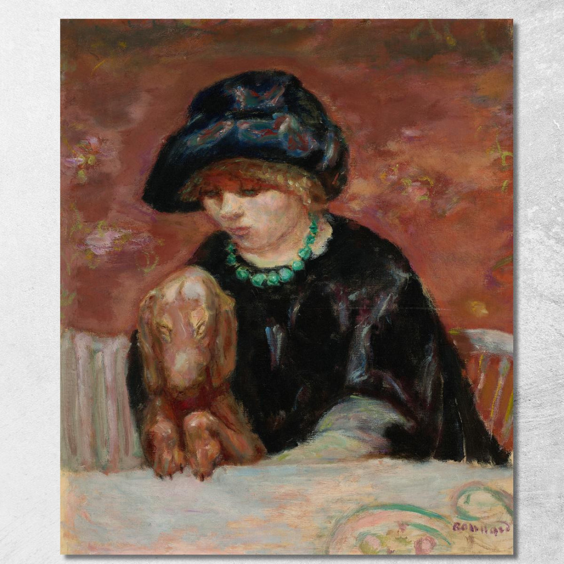 La Donna Con Il Bassetto O Ritratto Di Marthe Bonnard Con Il Bassetto Pierre Bonnard pbn21 quadro stampato su tela La Donna Con Il Bassetto O Ritratto Di Marthe Bonnard Con Il Bassetto Pierre Bonnard pbn21 quadro stampato su tela
