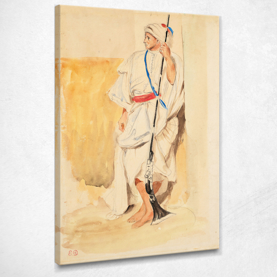 Posizione Araba Eugène Delacroix edx11 quadro stampato su tela Posizione Araba Eugène Delacroix edx11 quadro stampato su tela
