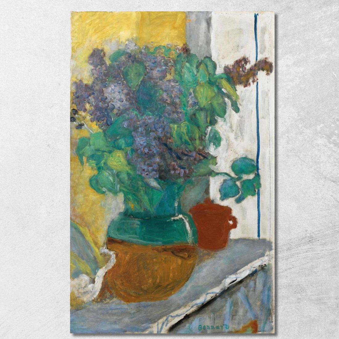 Lilla Viola In Vaso Di Terracotta Giallo E Verde Pierre Bonnard pbn41 quadro stampato su tela Lilla Viola In Vaso Di Terracotta Giallo E Verde Pierre Bonnard pbn41 quadro stampato su tela