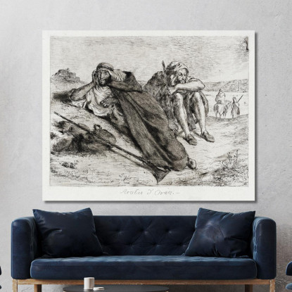 Arabi Di Orano Eugène Delacroix edx12 quadro stampato su tela
