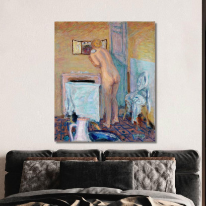 Nudo Davanti Allo Specchio Pierre Bonnard pbn50 quadro stampato su tela