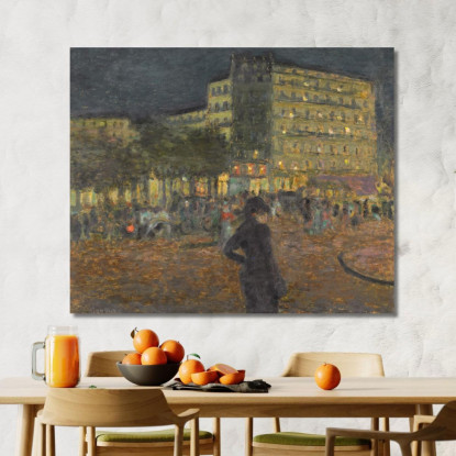Piazza Pigalle Di Notte Pierre Bonnard pbn56 quadro stampato su tela