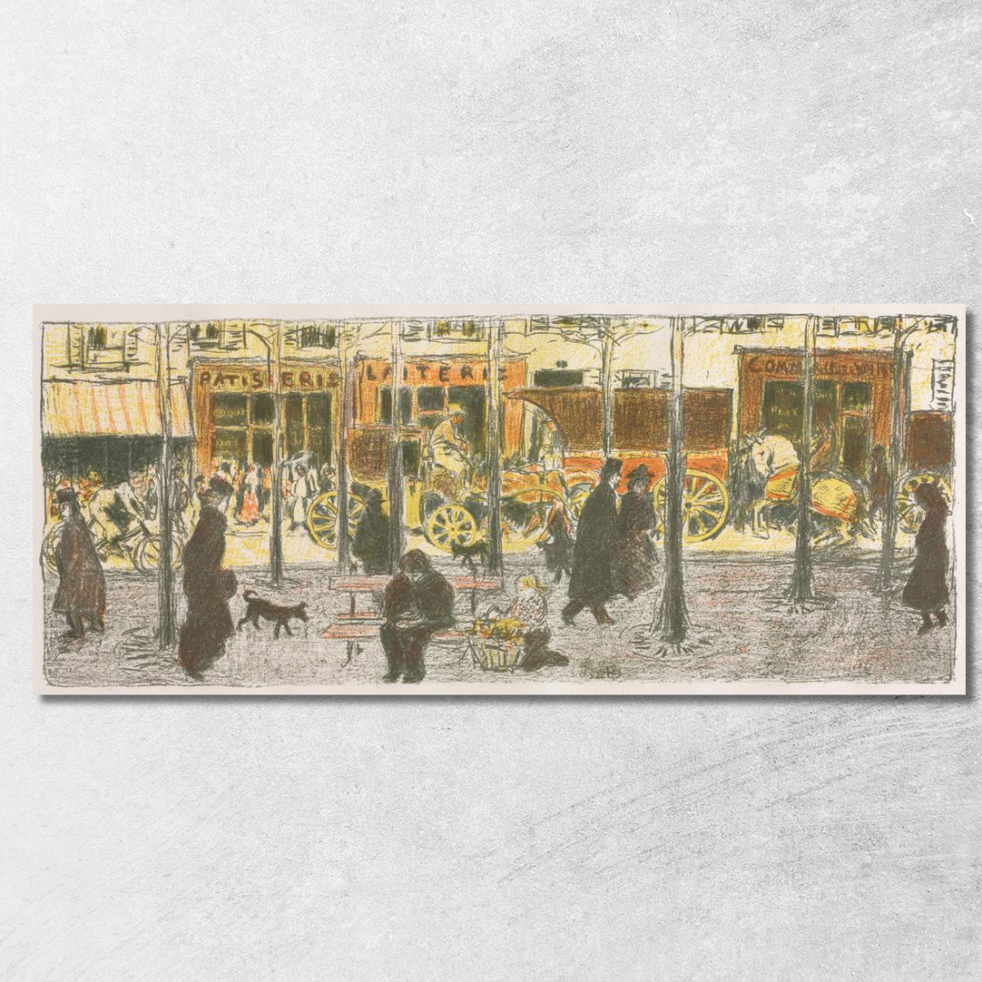 Alcuni Aspetti Della Vita Parigina Boulevard Pierre Bonnard pbn66 quadro stampato su tela Alcuni Aspetti Della Vita Parigina Boulevard Pierre Bonnard pbn66 quadro stampato su tela
