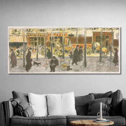 Alcuni Aspetti Della Vita Parigina Boulevard Pierre Bonnard pbn66 quadro stampato su tela