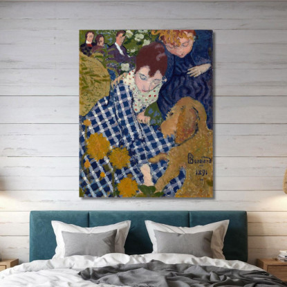 Donne Con Un Cane Pierre Bonnard pbn77 quadro stampato su tela