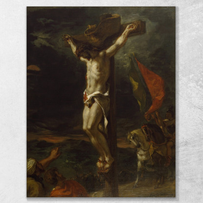Cristo Sulla Croce Eugène Delacroix edx19 quadro stampato su tela