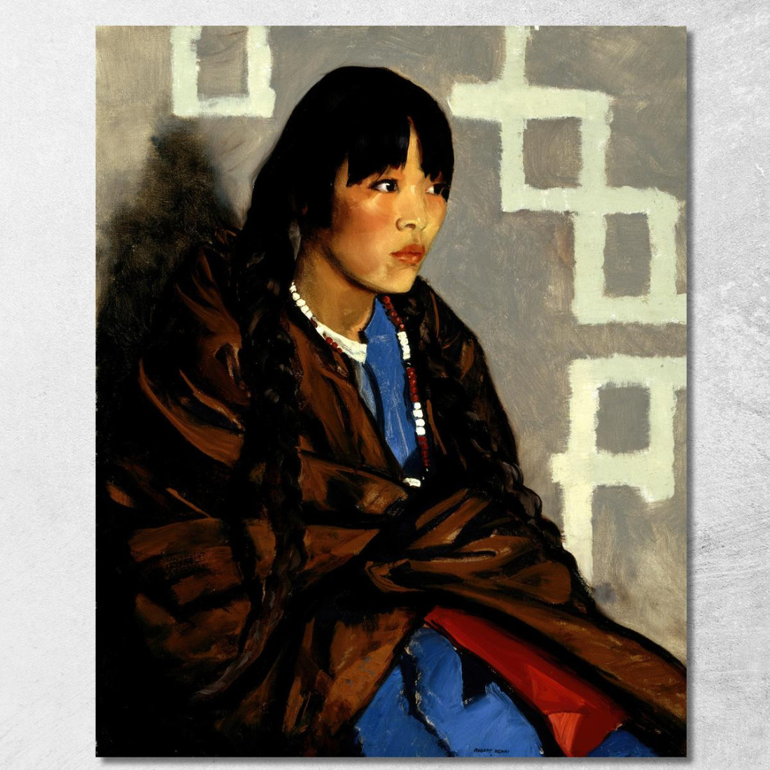 Ragazza Indiana Julianita Robert Henri rhn28 quadro stampato su tela Ragazza Indiana Julianita Robert Henri rhn28 quadro stampato su tela