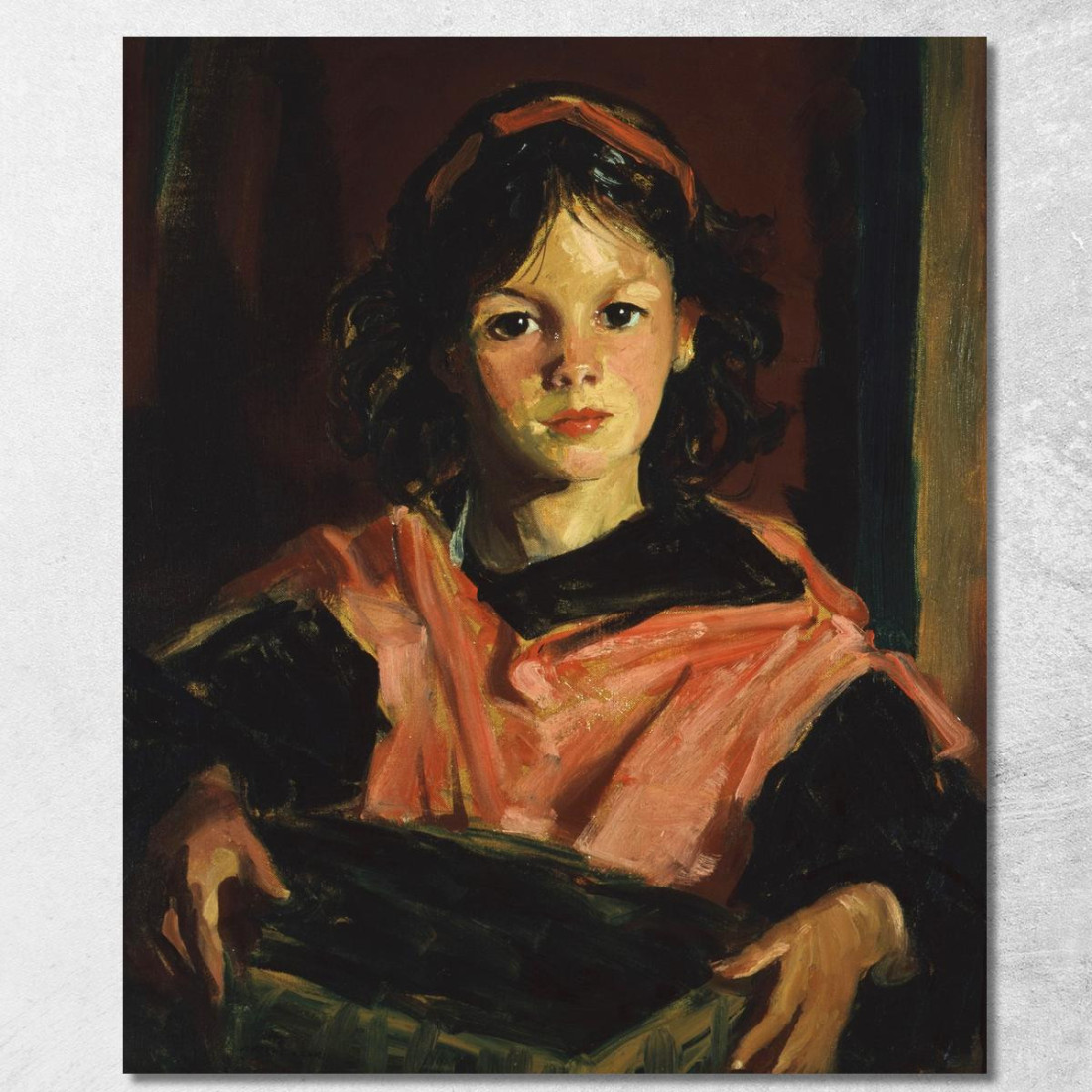 Mary Ann Con Il Suo Cestino Robert Henri rhn42 quadro stampato su tela