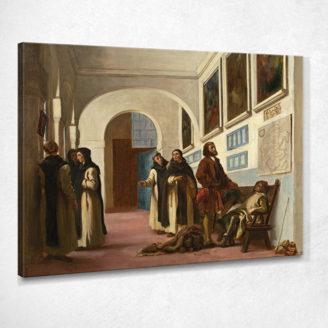 Cristoforo Colombo E Suo Figlio A La Rábida Eugène Delacroix edx22 quadro stampato su tela Cristoforo Colombo E Suo Figlio A La Rábida Eugène Delacroix edx22 quadro stampato su tela
