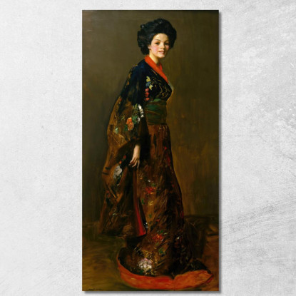 Il Kimono Blu Robert Henri rhn68 quadro stampato su tela