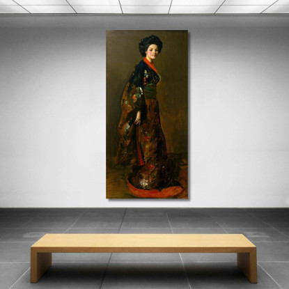 Il Kimono Blu Robert Henri rhn68 quadro stampato su tela