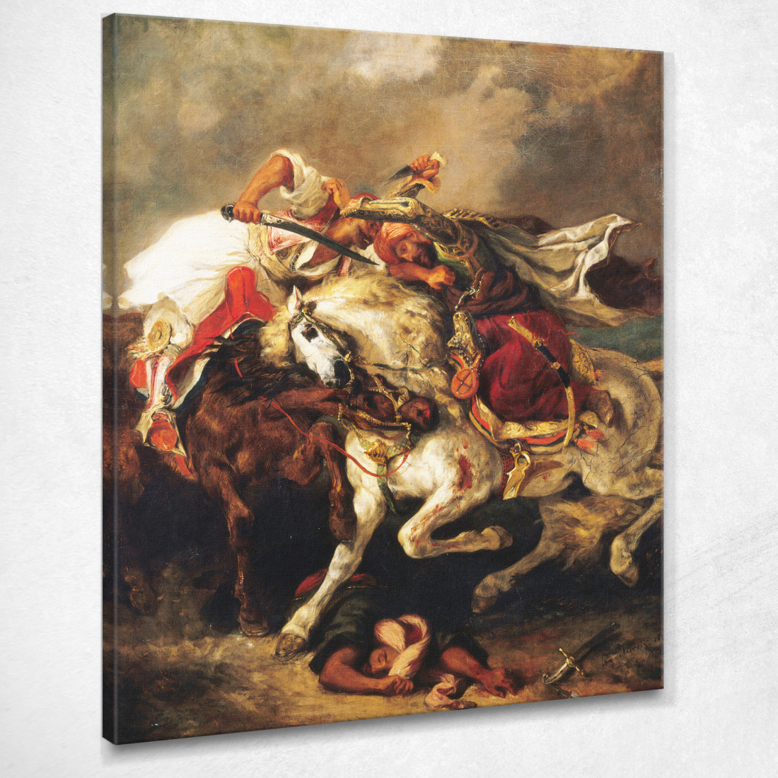 Combattimento Comune Del Giaour E Del Pascià Eugène Delacroix edx25 quadro stampato su tela Combattimento Comune Del Giaour E Del Pascià Eugène Delacroix edx25 quadro stampato su tela