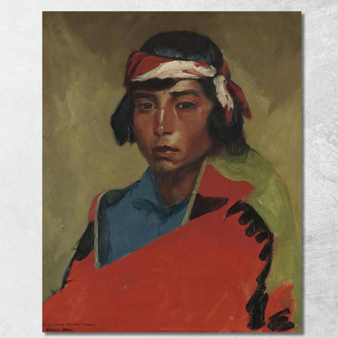 Giovane Maschio Del Pueblo Di Tesuque Robert Henri rhn74 quadro stampato su tela Giovane Maschio Del Pueblo Di Tesuque Robert Henri rhn74 quadro stampato su tela