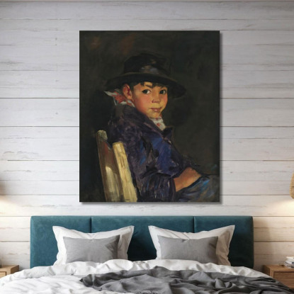 Giovane Sportivo Francisco Robert Henri rhn75 quadro stampato su tela