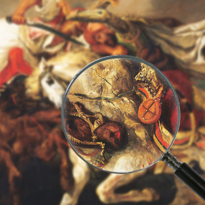 Combattimento Comune Del Giaour E Del Pascià Eugène Delacroix edx25 quadro stampato su tela