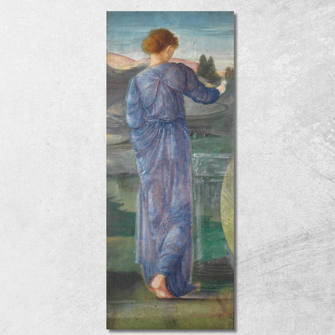 Una Figura Femminile In Un Paesaggio Sir Edward Coley Burne-Jones ecb1 quadro stampato su tela