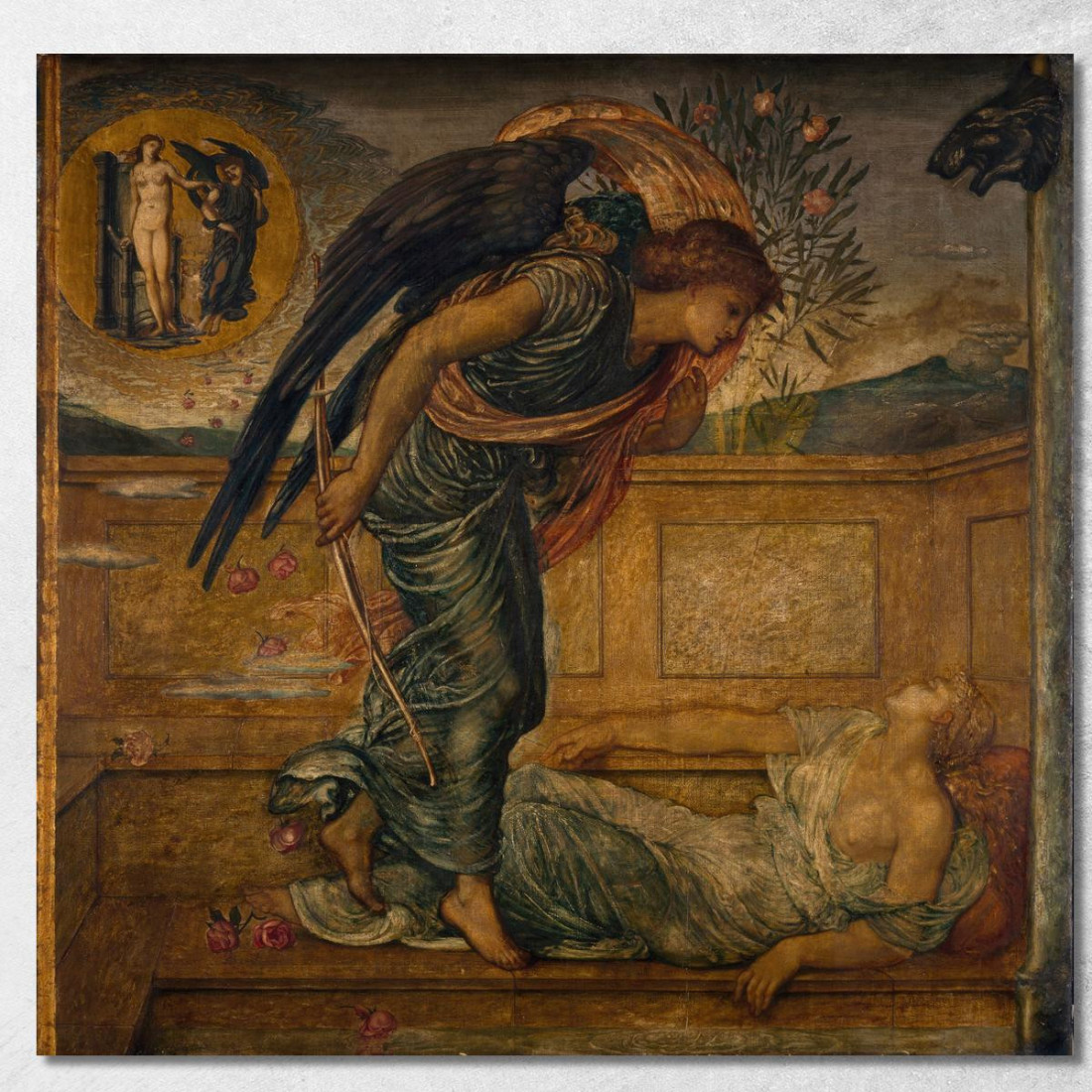Cupido Trova Psiche Addormentata Vicino A Una Fontana Sir Edward Coley Burne-Jones ecb10 quadro stampato su tela Cupido Trova Psiche Addormentata Vicino A Una Fontana Sir Edward Coley Burne-Jones ecb10 quadro stampato su tela