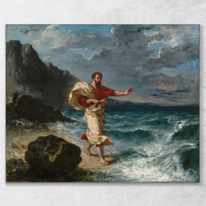 Demostene In Riva Al Mare Eugène Delacroix edx28 quadro stampato su tela
